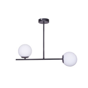 2-light Ceiling light Opedro pakoworld E27  black metal 60x30x40cm