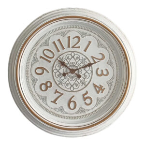 Alicce Inart wall clock in antique white and gold tone D58.2x5.6cm