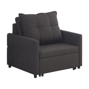 Armchair-bed Barzene pakoworld anthracite fabric 96x83x75cm