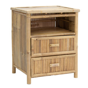 Bedside table Ofra pakoworld bamboo natural 56x46x69cm