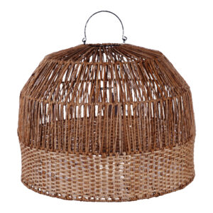 Ceiling lamp Erdon Inart banana wood-rattan pe in natural color Φ60x45cm