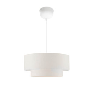 Ceiling light Sombre pakoworld fabric in white color D30x15cm