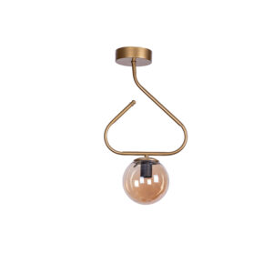 Ceiling light Tribo pakoworld Ε27 gold metal 30x30x60cm