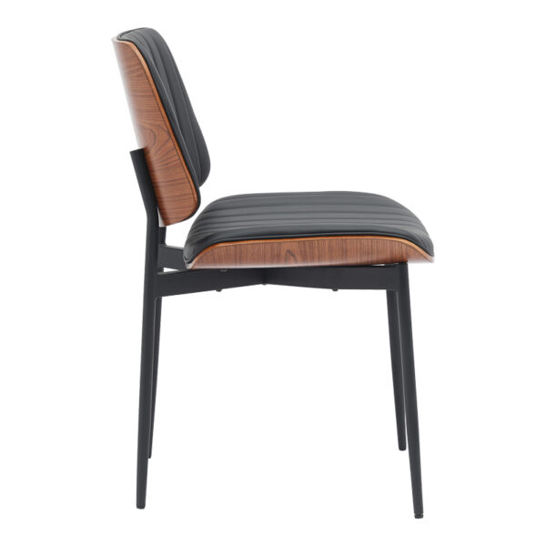 Chair Kathy pakoworld black pu walnut metal 51x58x81cm 2 Chair Kathy pakoworld black pu-walnut metal 51x58x81cmIndoor furniture > Chairs