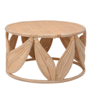 Coffee table Siderty pakoworld natural color rattan D80x45cm