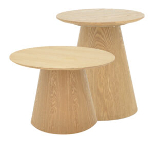 Coffee tables Kayano pakoworld set 2 pieces natural color mdf