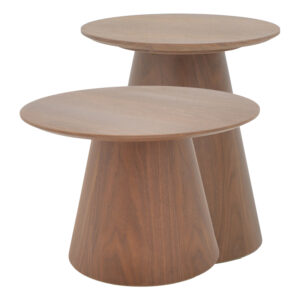 Coffee tables Kayano pakoworld set 2 pieces walnut color mdf