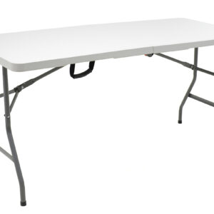 Commercial folding camping table Rodeo pakoworld metal frame colour white 152x60x74cm