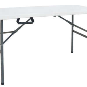 Commercial folding camping table Rodeo pakoworld with metal frame colour white 122x60x74cm