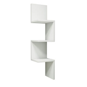 Corner wall shelf Insta pakoworld white 25x25x105