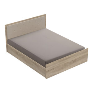 Double bed Vita Plus pakoworld double in sonoma color 160x200cm