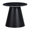 Fabrin Inart side table black marble sintered stone-black metal D50x46cm