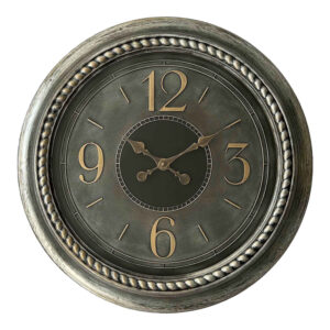 Festo Inart wall clock in antique silver shade D55.9x5.6cm