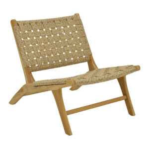 Foldere pakoworld chair natural teak wood-rope 65x78x68cm