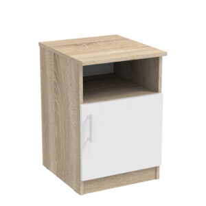 Galdi pakoworld bedside table in sonoma-white color 40x45x60cm