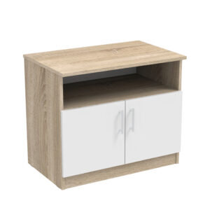 Galdow pakoworld bedside table in sonoma-white color 80x45x60cm