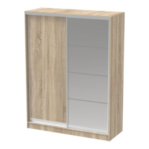 Korredor I pakoworld two-leaf sliding wardrobe with mirror in sonoma color 160x60x220cm