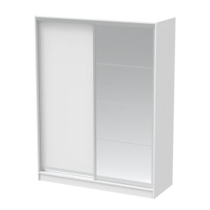 Korredor I pakoworld two-leaf sliding wardrobe with mirror in white color 160x60x220cm