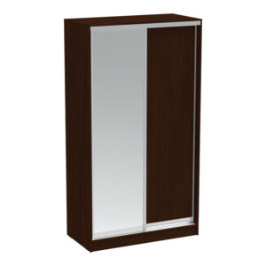 Korredor pakoworld two-leaf sliding wardrobe with mirror in wenge color 120x60x220cm