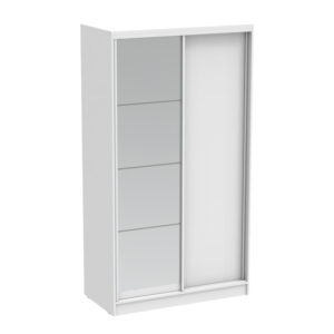 Korredor pakoworld two-leaf sliding wardrobe with mirror in white color 120x60x220cm