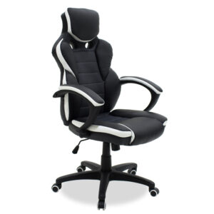 Manager office chair Garmin-Bucket pakoworld PU in black-White colour