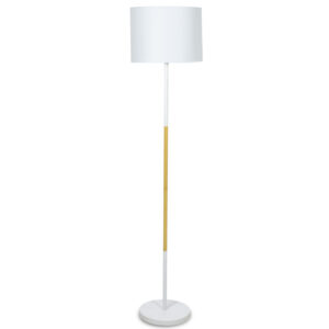 Metal floor lamp Oliver pakoworld Ε27 with white shade D33x149cm