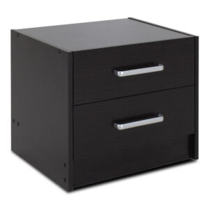 Nightstand Olympus pakoworld with 2 drawers in wenge colour 47