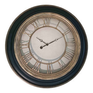 Nopla Inart wall clock in antique black and gold tone D60.2x5.6cm