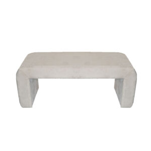 Stool Gagga Inart velvet fabric in beige shade 110x40x45cm