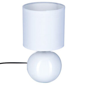 Table lamp PWL-1210 pakoworld E14 60W ceramic in white gloss color D13x25cm