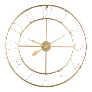 Wall clock Compa Inart metal in gold shade 80x3x80cm