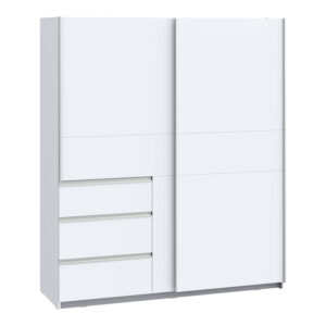 2-door ardrobe Gotion pakoworld white melamine 170.5x61x200