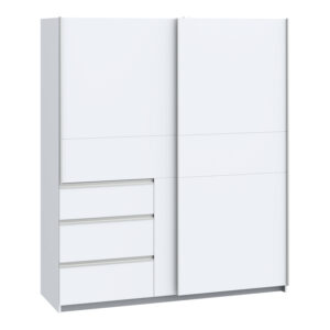 2-door ardrobe Gotion pakoworld white melamine 200x61x200.5cm