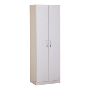 2 doors wardrobe Jonar pakoworld white color melamine 60x42x180cm