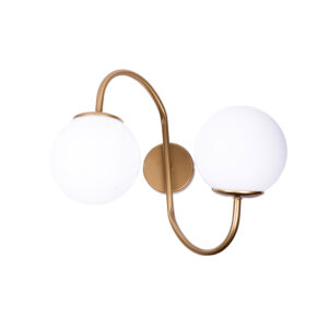 2-light wall lamp Verco pakoworld E27 gold metal D35x45cm