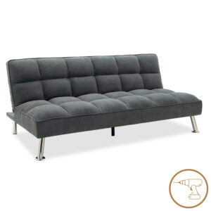 3 seater sofa-bed Rebel pakoworld with fabric in dark grey color 189x92x82cm