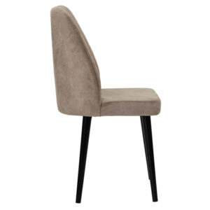 Adeline chair pakoworld velvet beige black leg 2 4 Adeline chair pakoworld velvet beige-black legIndoor furniture > Chairs