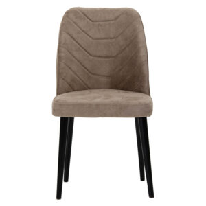 Adeline chair pakoworld velvet beige black leg 3 4 Adeline chair pakoworld velvet beige-black legIndoor furniture > Chairs