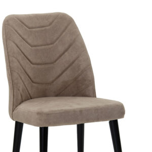 Adeline chair pakoworld velvet beige black leg 4 4 Adeline chair pakoworld velvet beige-black legIndoor furniture > Chairs