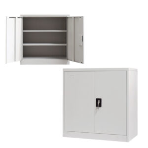 Armon pakoworld metal cabinet in light gray color 90x45x90cm