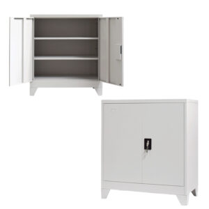 Armon pakoworld metal cabinet in light gray shade 90x45x100cm