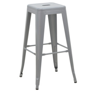 Bar stool Utopia pakoworld metal grey 42x42x76cm