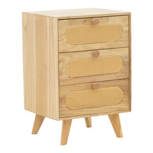 Bedside table Finian pakoworld wood in a natural shade 40x35x59.5cm