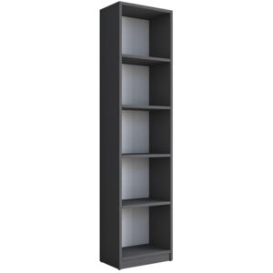 Bookcase Goldie pakoworld anthracite-white 40x25x161.80 cm