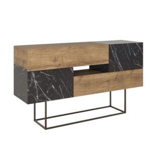 Buffet Roberta pakoworld black-walnut marble 145x40x82cm