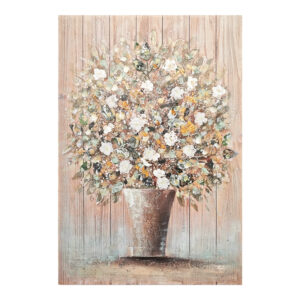 Canvas wall art Flowerpot Inart 70x3x100cm