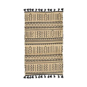 Carpet Utrion Inart natural-black jute-cotton 120x180x1cm