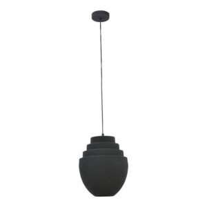 Ceiling lamp Kelsy Inart E27 black metal D30x122cm