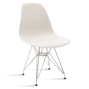 Chair Adelle pakoworld PP white-inox leg 46x55x81cm