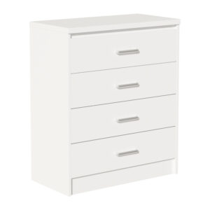 Chest f 4 drawers Olympus pakoworld  in white colour 80x40x95